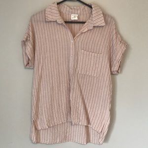 Pink stripe cotton top